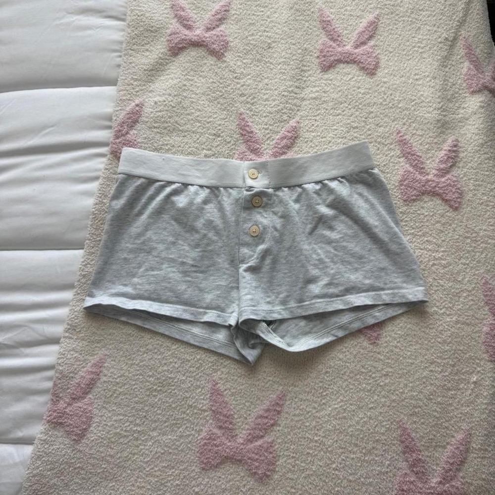 Brandy Melville gray button up shorts